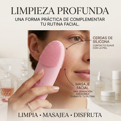 Cepillo Facial Eléctrico con Calor - Limpieza Profunda Antiedad